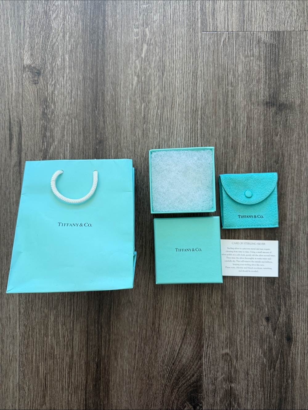 Tiffany & Co. Signature Blue Box, Pouch and Gift Bag Set